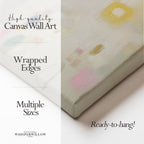 Abstract Pastel Canvas Wall Art | Modern Minimalist Color Block Patterns | Joyful Colorful Home Decor