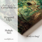 Vintage-Leinwandbild mit Kinderbaumschaukel | Verspielte Waldlandschaft | Nostalgische Kinderzimmerdekoration