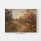 Country Pumpkin Path Canvas Wall Art Home Decor Gift