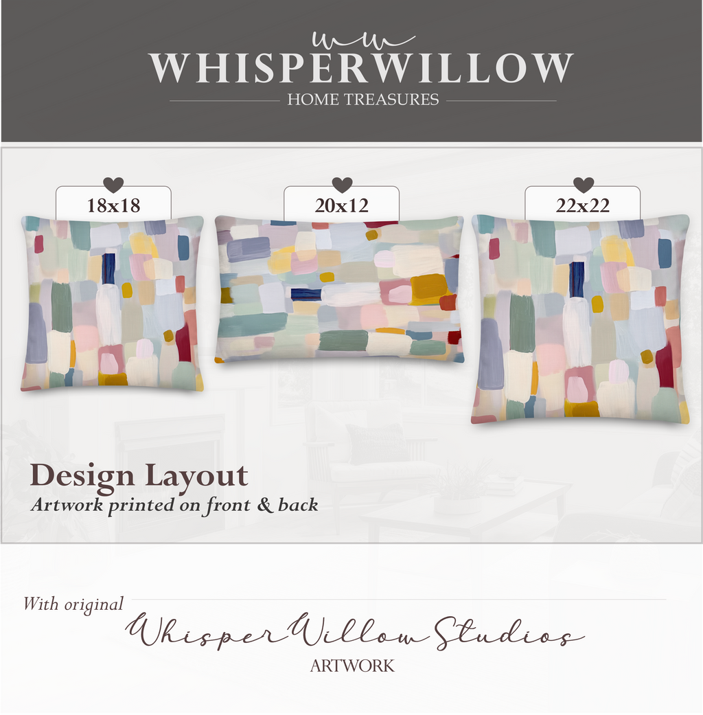 Abstract Color Block Throw Pillow | Modern Pastel Home Decor Cushion | Modern Geometric Cover | Neutral Decor