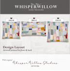 Abstract Color Block Throw Pillow | Modern Pastel Home Decor Cushion | Modern Geometric Cover | Neutral Decor