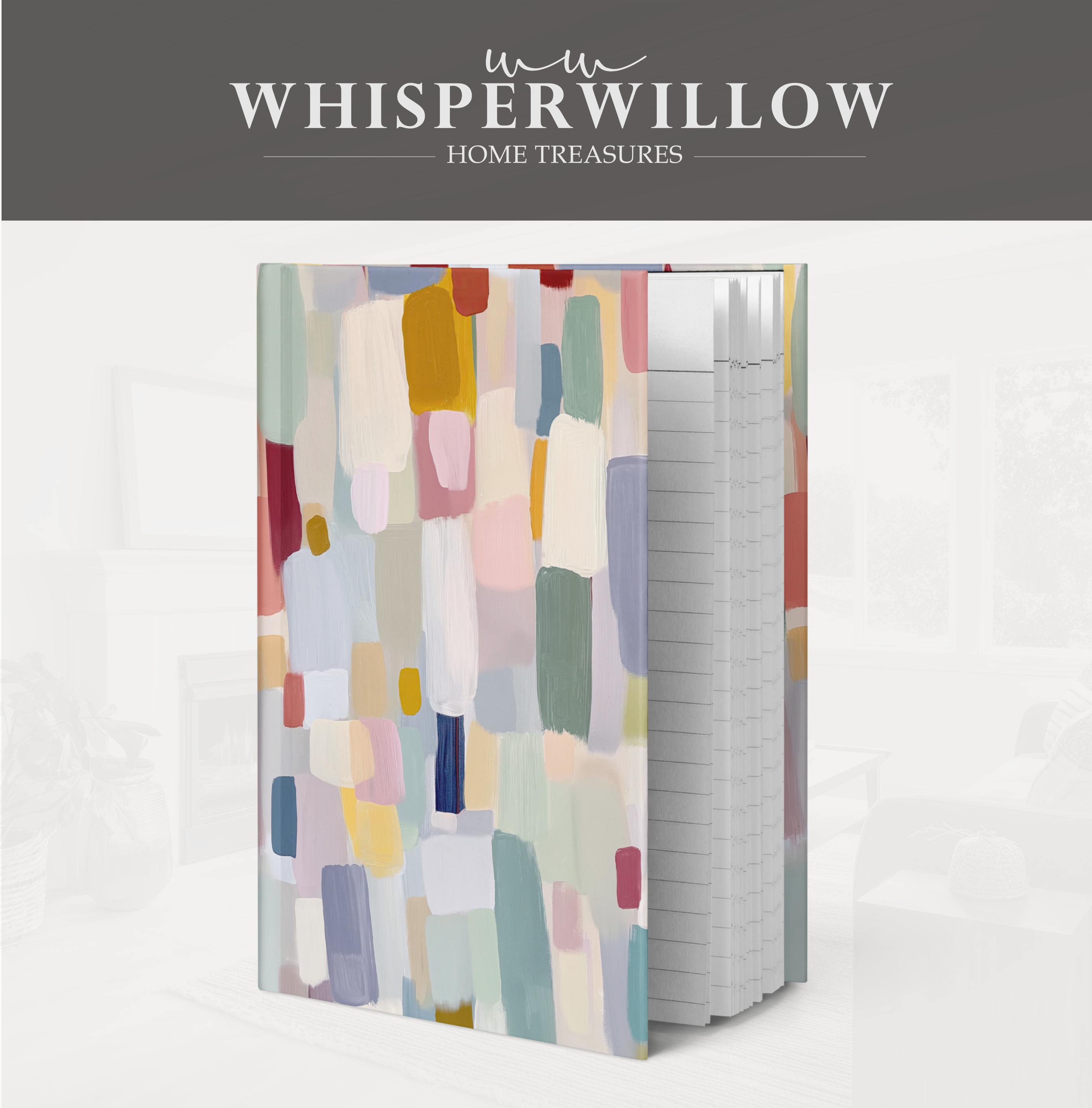 Carnet à couverture rigide à blocs de couleur abstraits | Design minimaliste moderne | Cadeau idéal