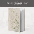 White Floral Abstract Hardcover Journal - Sage Green Cream Botanical Neutral Writer Notebook Gift