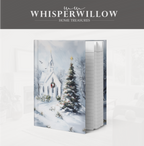 Winter Church Hardcover Journal - Christmas Tree Art, Christian Holiday, Snowy Landscape Gift