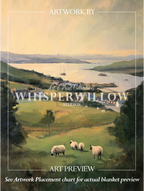 Pastoral Coastal Landscape Throw Blanket - Irish Countryside Sheep Gift