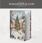 Carnet à couverture rigide Village de Noël - Patinage sur glace, sapin décoré, cadeau idéal pour les fêtes