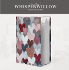 Notizbuch mit Hardcover, farbenfrohen abstrakten Herzen | Notizbuch mit Liebesmuster | Valentinstagsgeschenk mit linierten Seiten