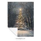 Winter Forest Christmas Throw Blanket - Festive Tree Snowfall Gift