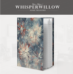 Notizbuch mit patriotischem Feuerwerksmotiv – Abstrakte Kunst mit rot-weiß-blauem Sternenmuster, Geschenkidee