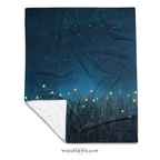 Firefly Meadow Throw Blanket - Starry Night Sky Summer Grass Gift