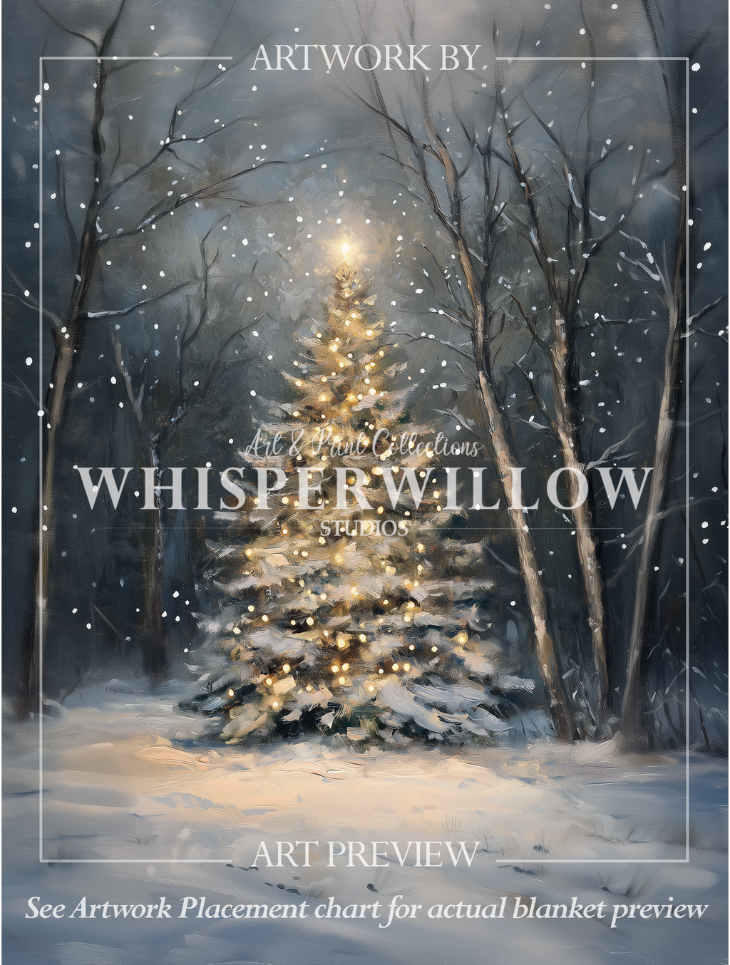 Winter Forest Christmas Throw Blanket - Festive Tree Snowfall Gift