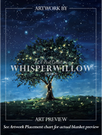 Starry Night Throw Blanket - Glowing Firefly Tree Celestial Sky Gift