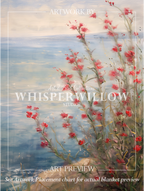 Coastal Wildflower Throw Blanket - Red Floral Seaside Ocean Gift