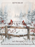 Winter Cardinal Birds Throw Blanket - Snowy Fence Rustic Gift