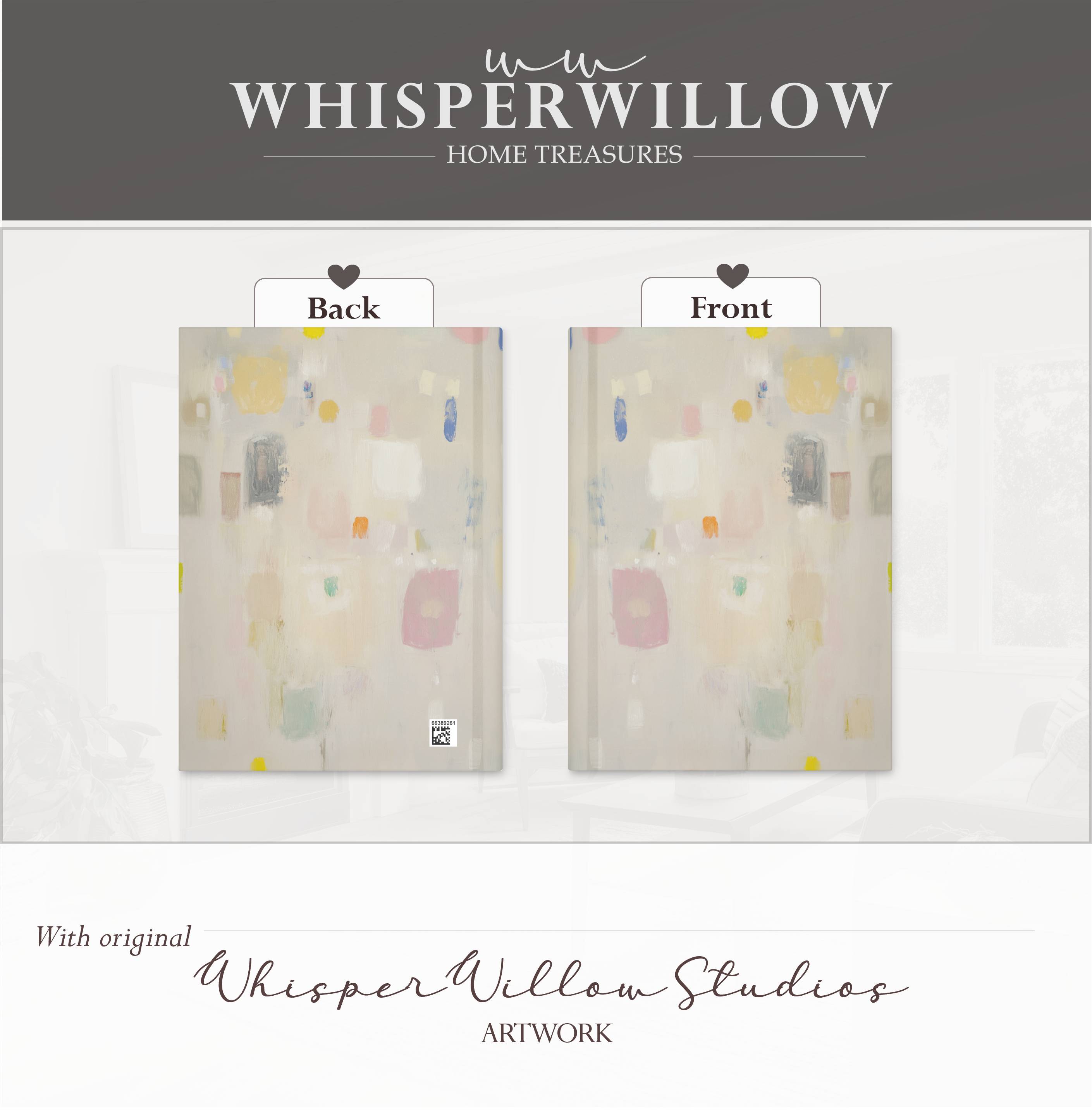 Abstract Neutral Block Hardcover Journal - Modern Minimal Art, Pastel Patterns Notebook Gift