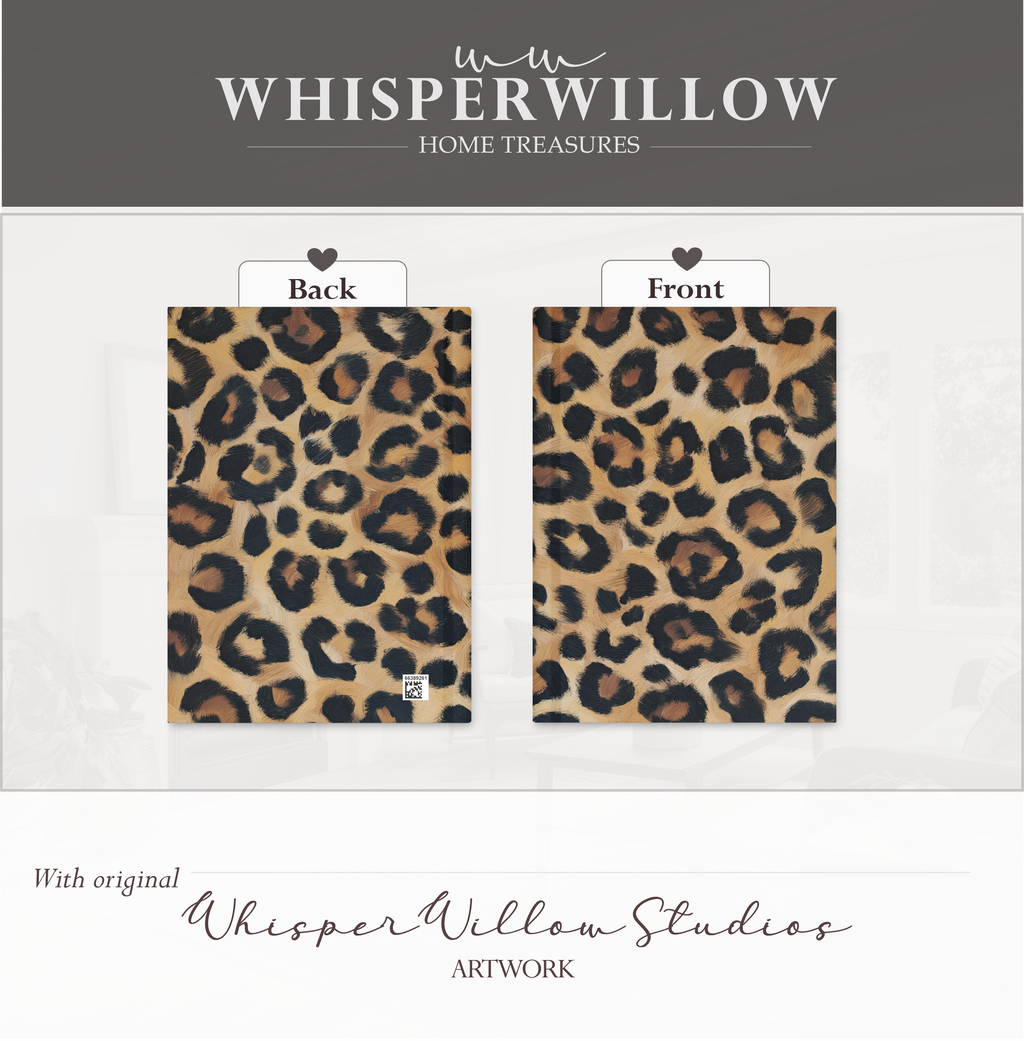Leopard Print Hardcover Journal - Matte Animal Pattern Notebook