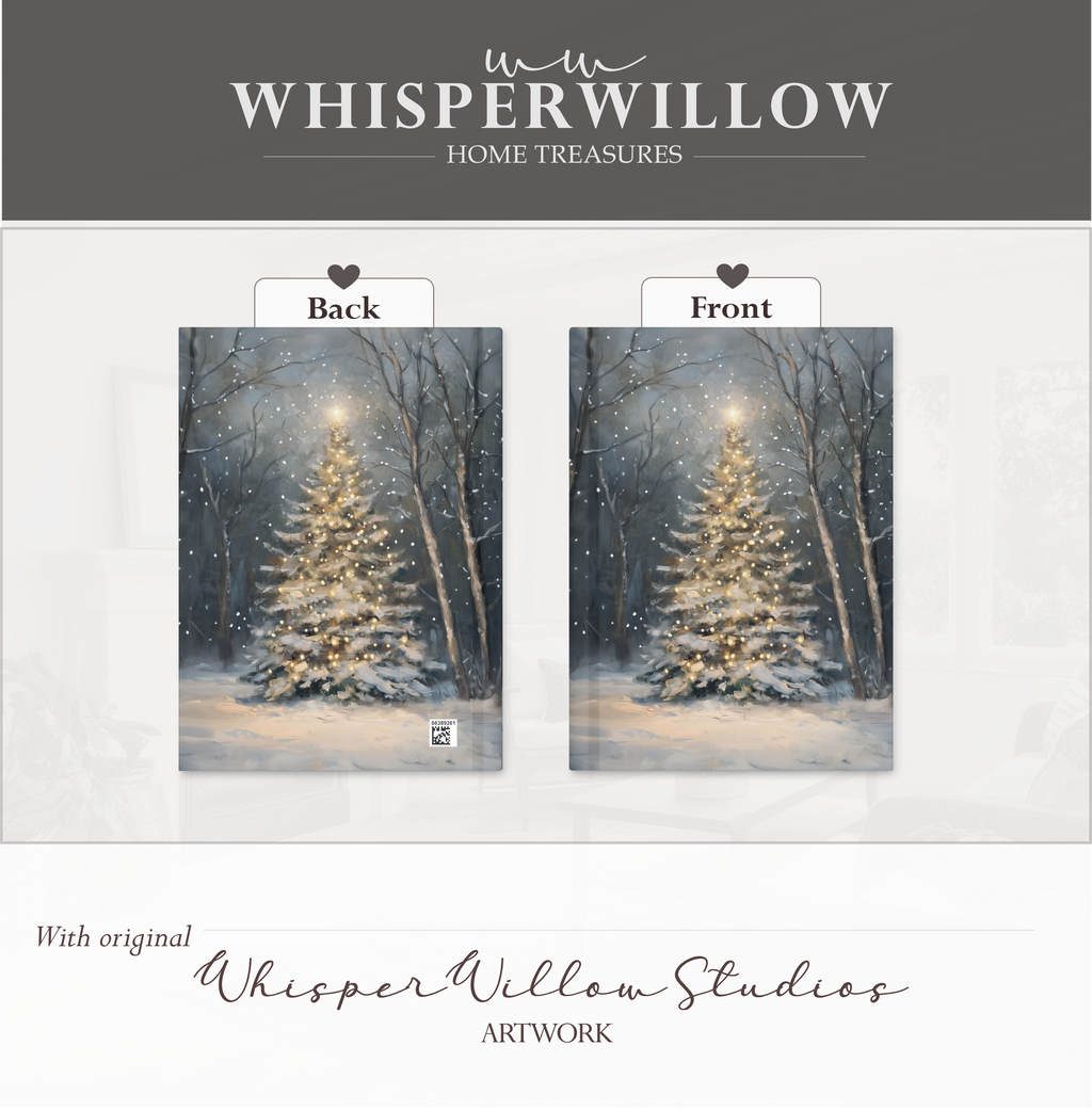 Magischer Weihnachtsbaum im Wald – Hardcover-Notizbuch mit leuchtendem Weihnachtsbaum, winterlichem Waldmotiv