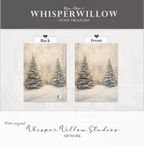 Winter Forest Hardcover Journal - Glowing Trees Snow Cozy Christmas Lights Notebook Gift