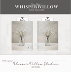 Baby's Breath Hardcover-Notizbuch – Neutrales, minimalistisches Notizbuch mit botanischen und floralen Motiven