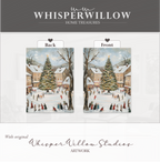 Carnet à couverture rigide Village de Noël - Patinage sur glace, sapin décoré, cadeau idéal pour les fêtes