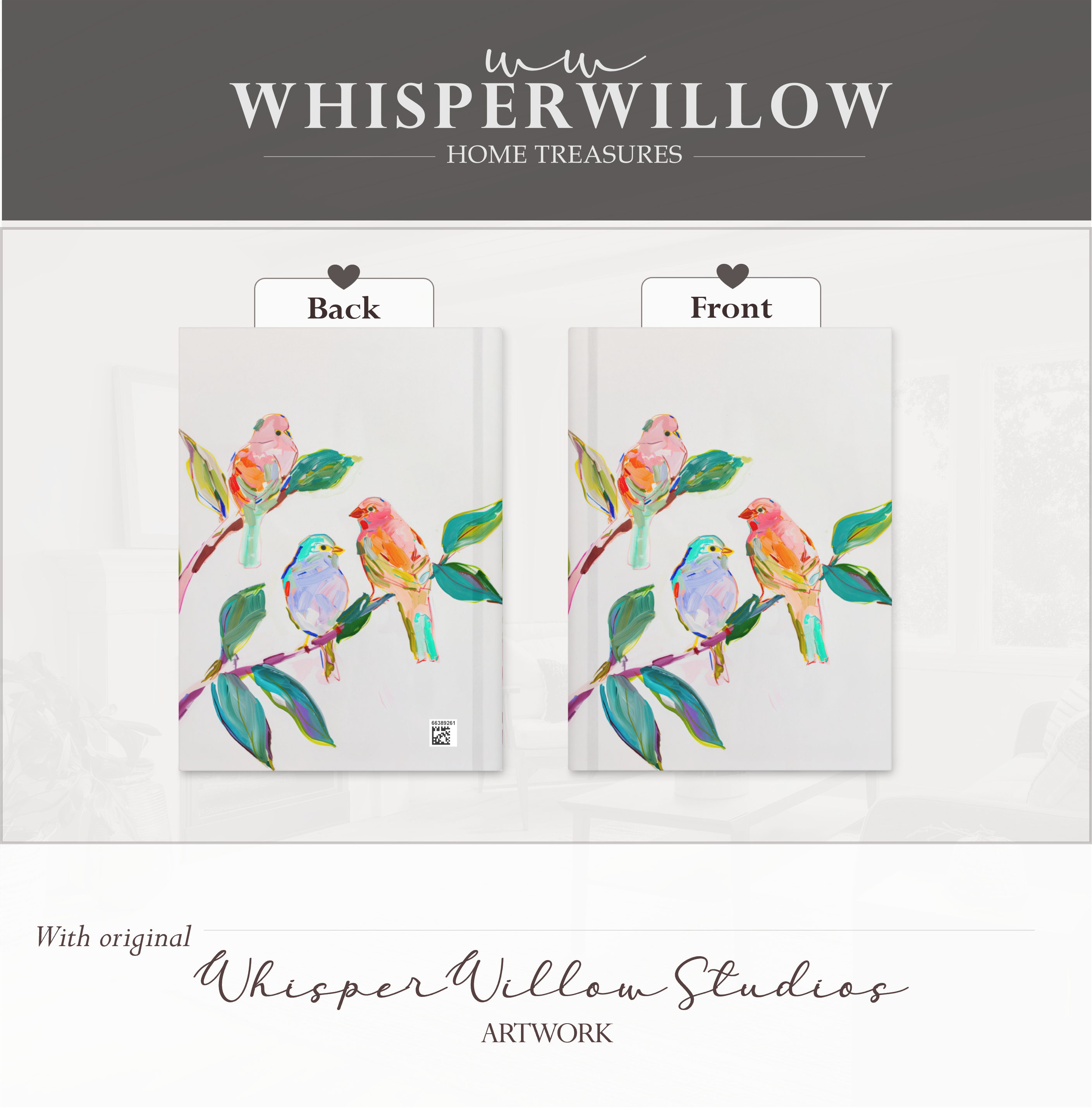 Vibrant Songbirds Hardcover Journal - Colorful Wildlife Animals, Nature Art Notebook Gift