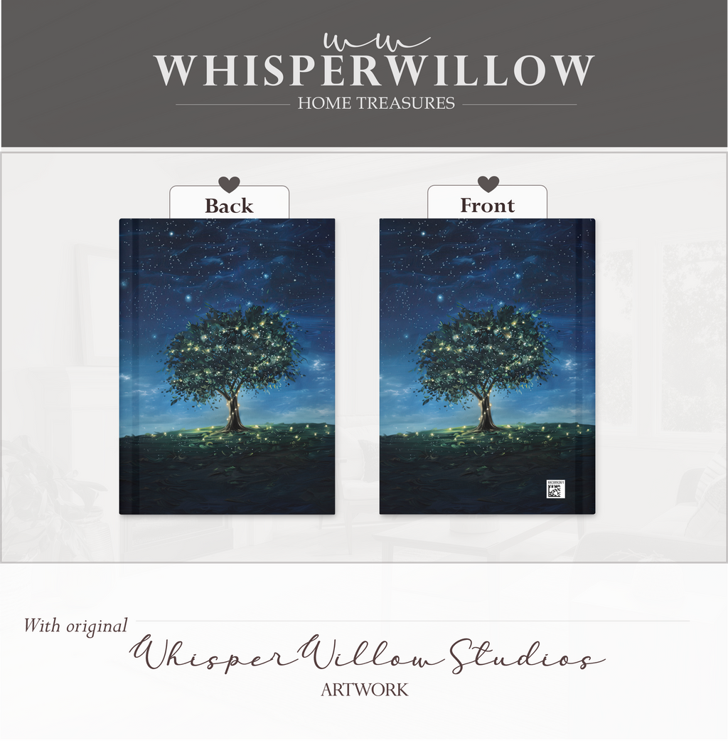Sternenlicht-Glühwürmchenbaum-Notizbuch (Hardcover) – Verspielte Illustrationen, Glühwürmchen am Nachthimmel, Geschenkidee