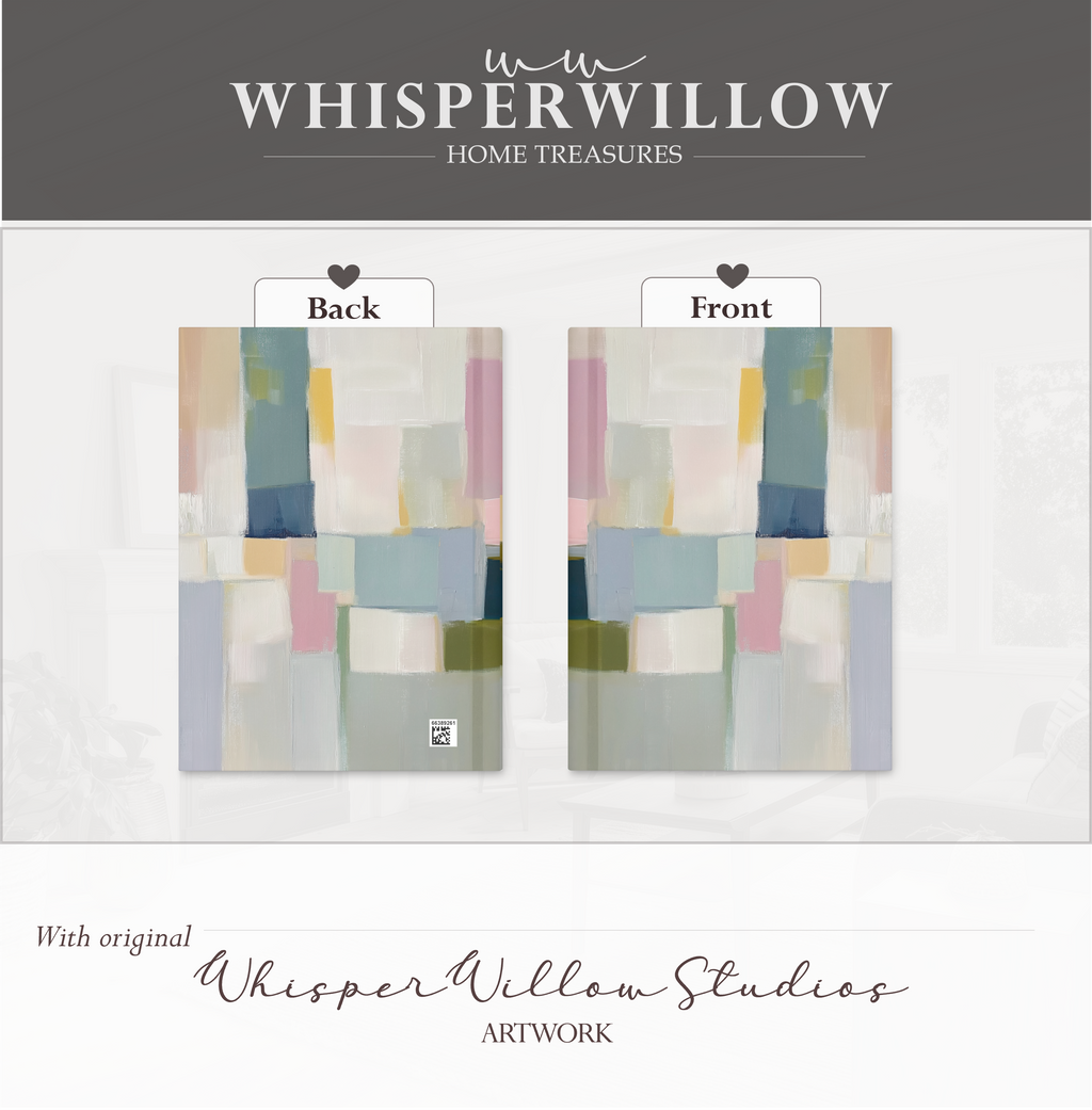 Notizbuch mit abstrakten geometrischen Blöcken (Hardcover) – Modernes Farb- und Musterdesign – Geschenkidee