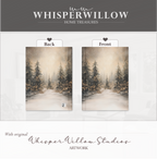 Notizbuch mit festem Einband: Winterwald mit Schneefall | Weihnachtslichter-Notizbuch | Weihnachtsgeschenk mit linierten Seiten