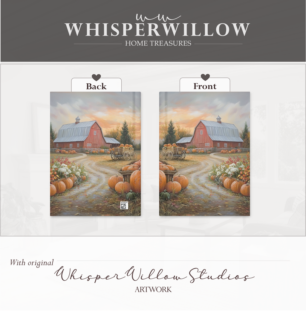 Autumn Pumpkin Farm Hardcover Journal - Red Barn Sunset Country Road Harvest Notebook Gift