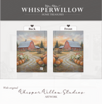 Autumn Pumpkin Farm Hardcover Journal - Red Barn Sunset Country Road Harvest Notebook Gift