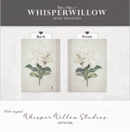 Carnet à couverture rigide White Gardenia - Décor floral élégant, carnet botanique minimaliste