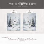 Winter Church Hardcover Journal - Christmas Tree Art, Christian Holiday, Snowy Landscape Gift