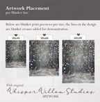 Winter Forest Snowflake Plush Throw Blanket | Glitter Look Woodland Holiday Cozy Shimmer Neutral Christmas Decor Gift