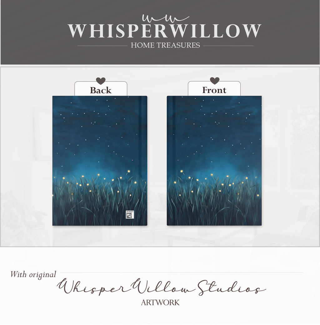 Firefly Meadow Hardcover-Notizbuch – Sternenhimmel, Glühwürmchengras, verspieltes Notizbuch-Geschenk