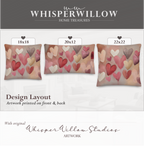 Coussin décoratif Cœur Rose | Amour Abstrait | Coussin Cadeau Décoration Saint-Valentin