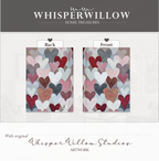 Notizbuch mit Hardcover, farbenfrohen abstrakten Herzen | Notizbuch mit Liebesmuster | Valentinstagsgeschenk mit linierten Seiten