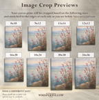 Leinwandbild mit roten Küstenwildblumen | Blumendesign zum Unabhängigkeitstag | Sommerdeko zum 4. Juli, Botanische Meeresmotive