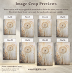 Wandbild „Stimmungsvolle Löwenzahnblüte“ auf Leinwand | Neutrales botanisches Design | Minimalistische Naturdekoration