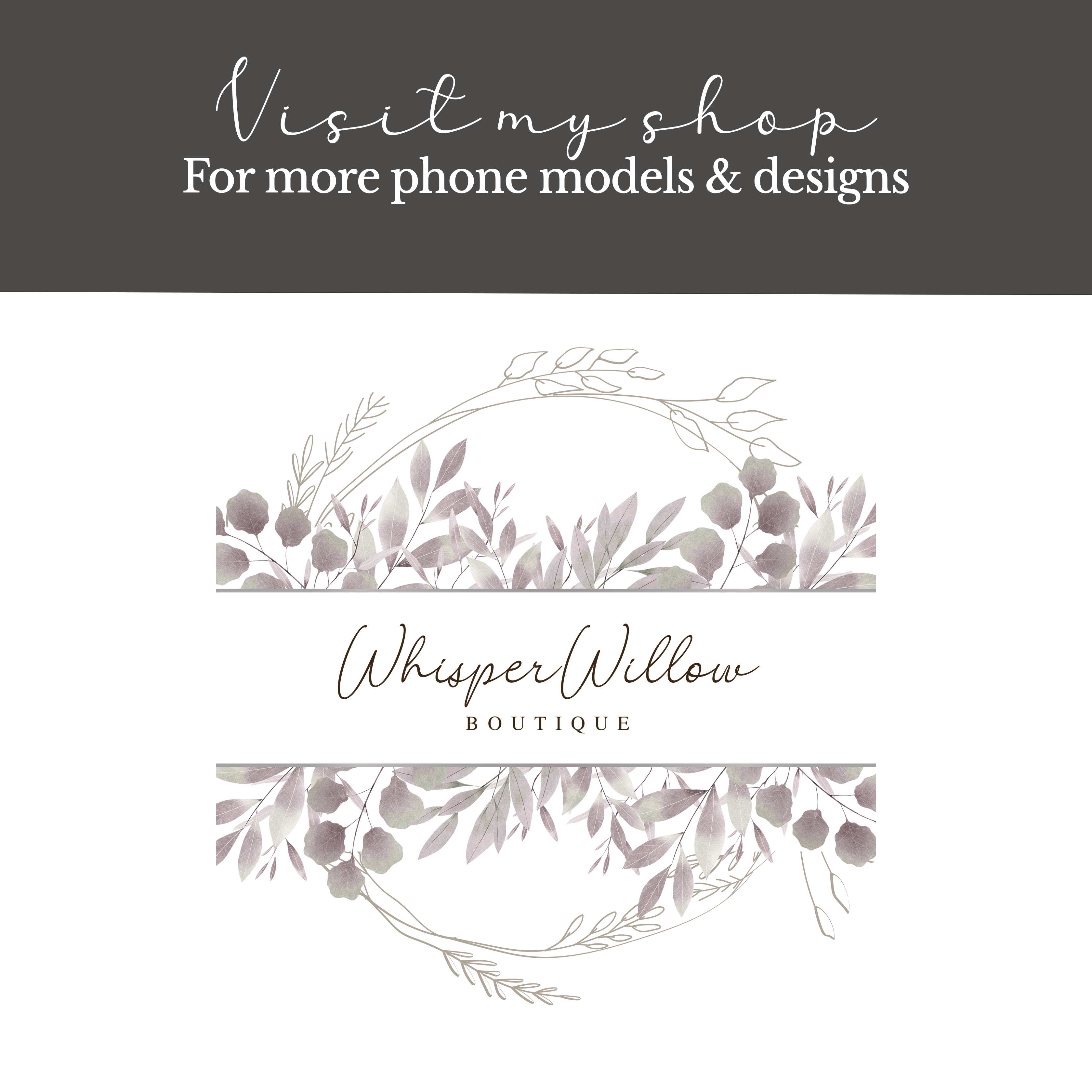 Floral Phone Case Compatible with iPhone – Neutral Baby's Breath Botanical Bouquet, Aesthetic Cute White Minimalist Art Design