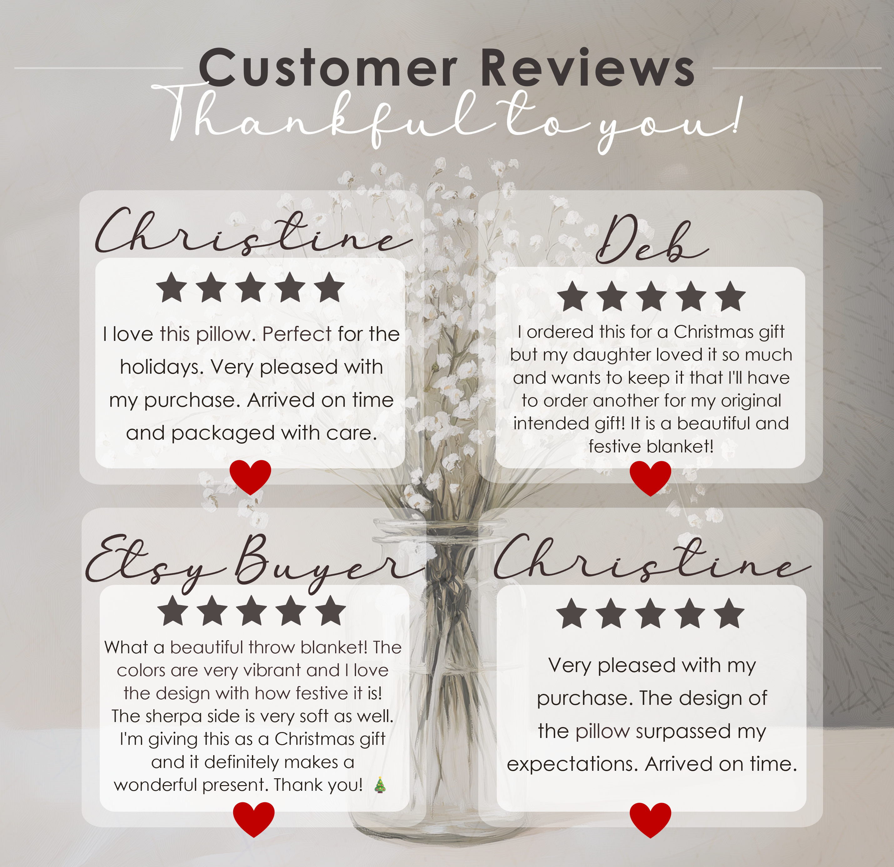 Weihnachtskissen im Winter-Cottage-Stil – Gemütliches Kissen im verschneiten Landhausstil