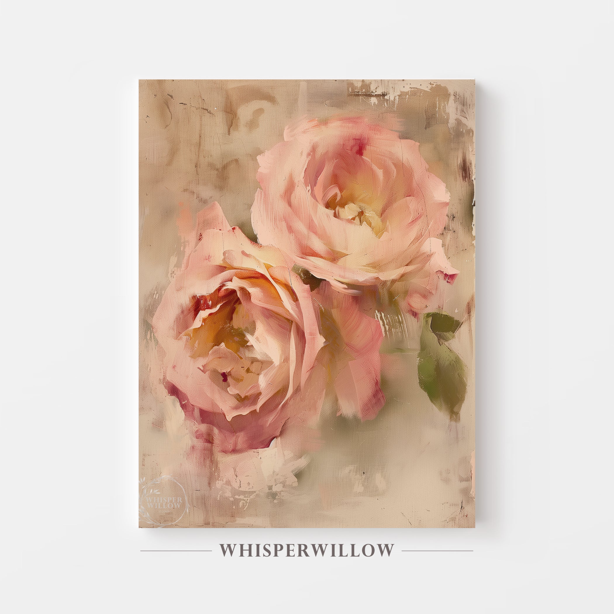Pink Abstract Rose Canvas Wall Art Home Decor Gift