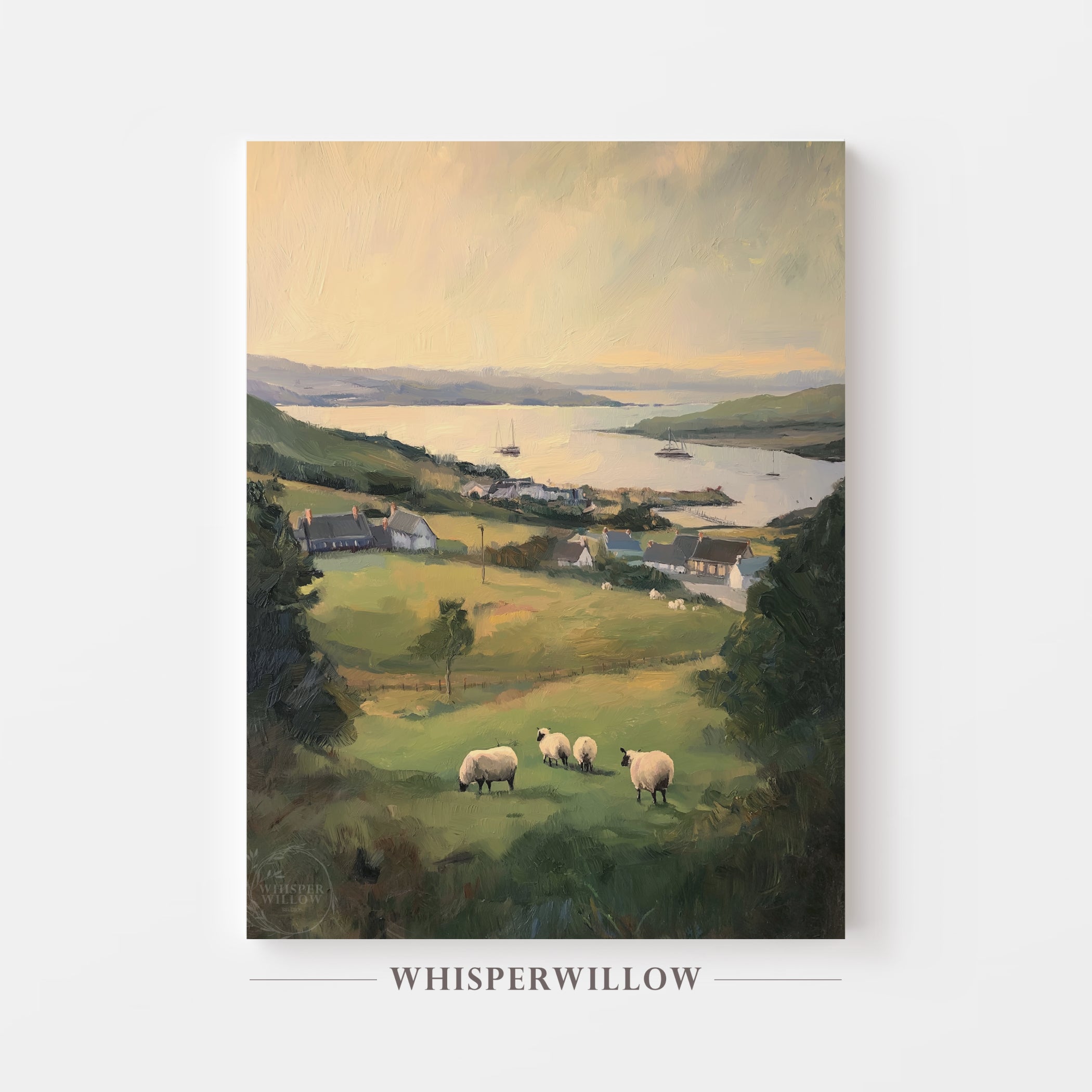 Irish Coastal Countryside Canvas Wall Art Home Decor Gift