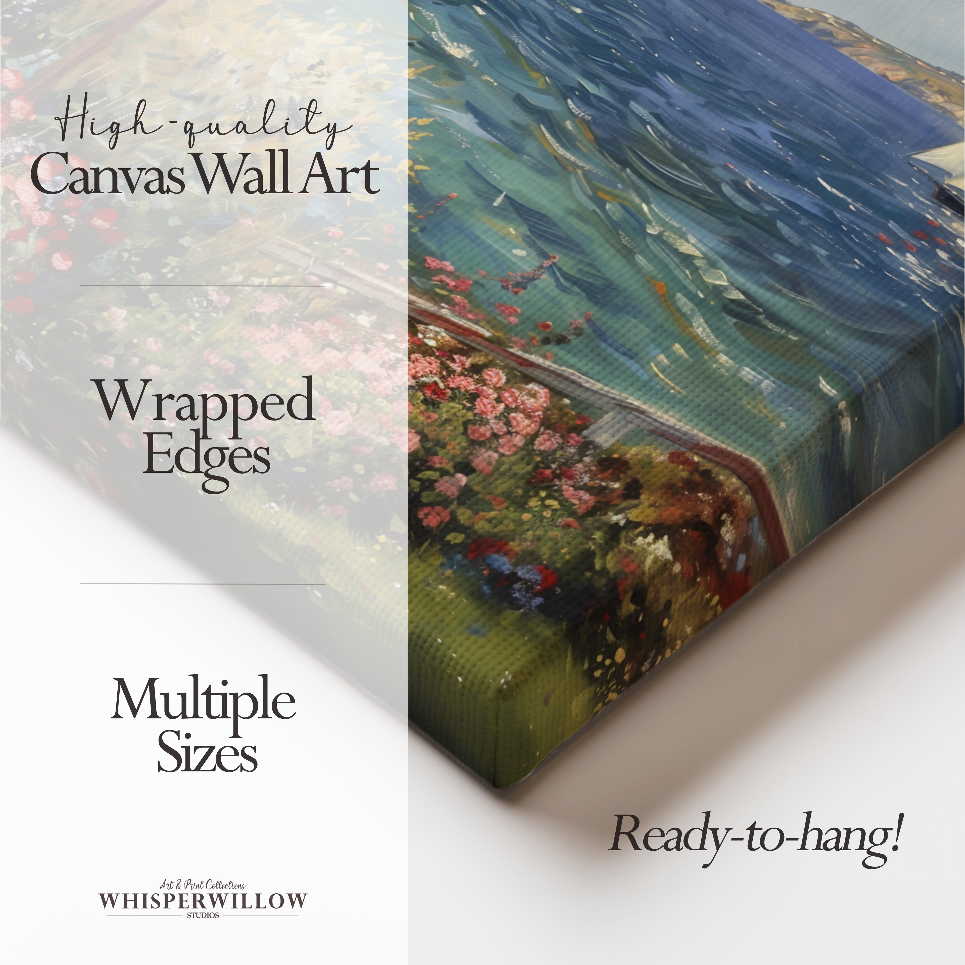 Leinwandbild mit Küstenmotiv | Segelboot mit amerikanischer Flagge | Patriotisches maritimes Deko-Geschenk