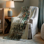 Vintage Christmas Truck Throw Blanket - Snowy Forest Gift