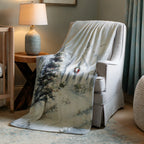 Christmas Church Throw Blanket - Snowy Winter Wonderland Gift