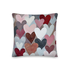 Coussin décoratif en forme de cœur abstrait | Design romantique et coloré | Cadeau idéal pour la Saint-Valentin