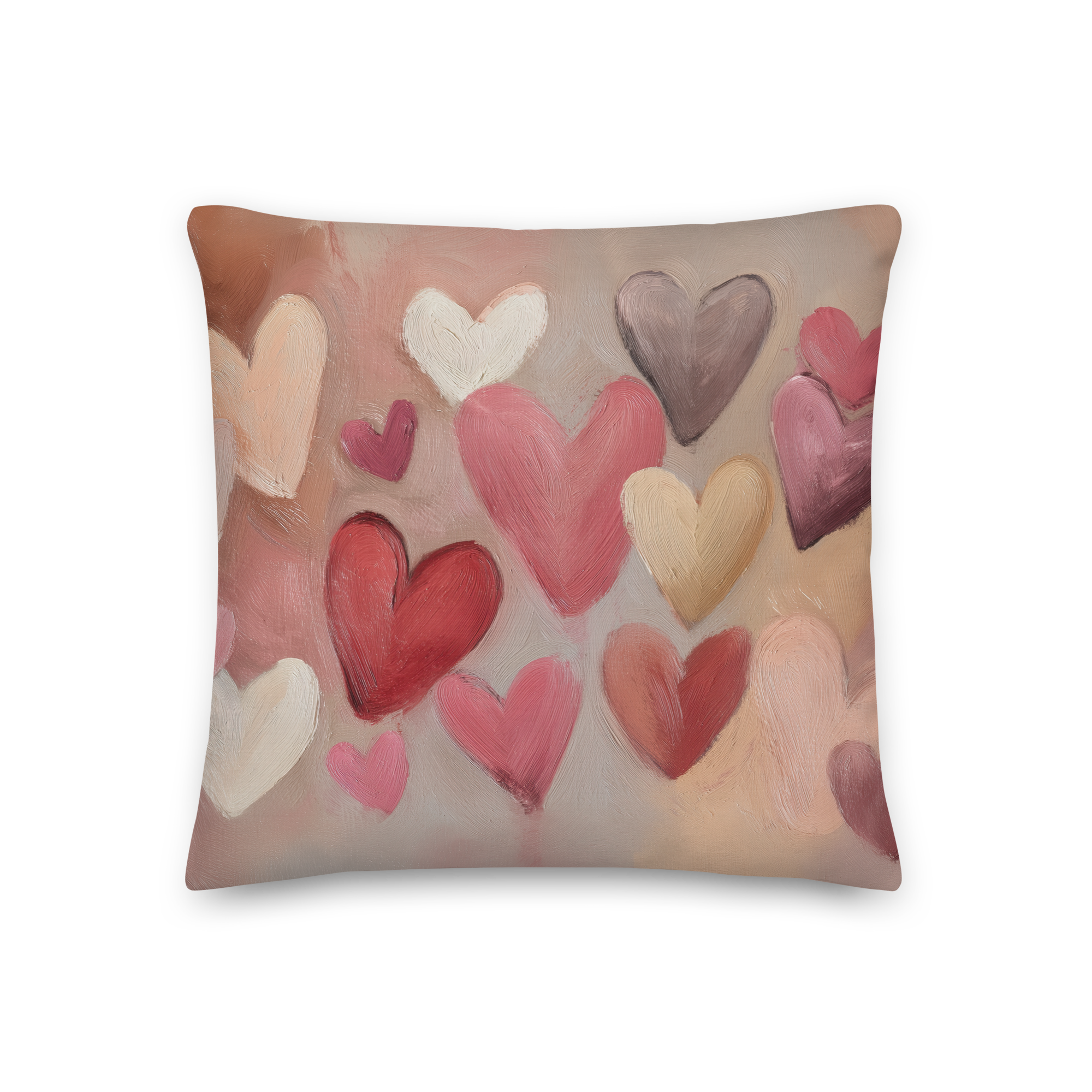 Coussin décoratif Cœur Rose | Amour Abstrait | Coussin Cadeau Décoration Saint-Valentin