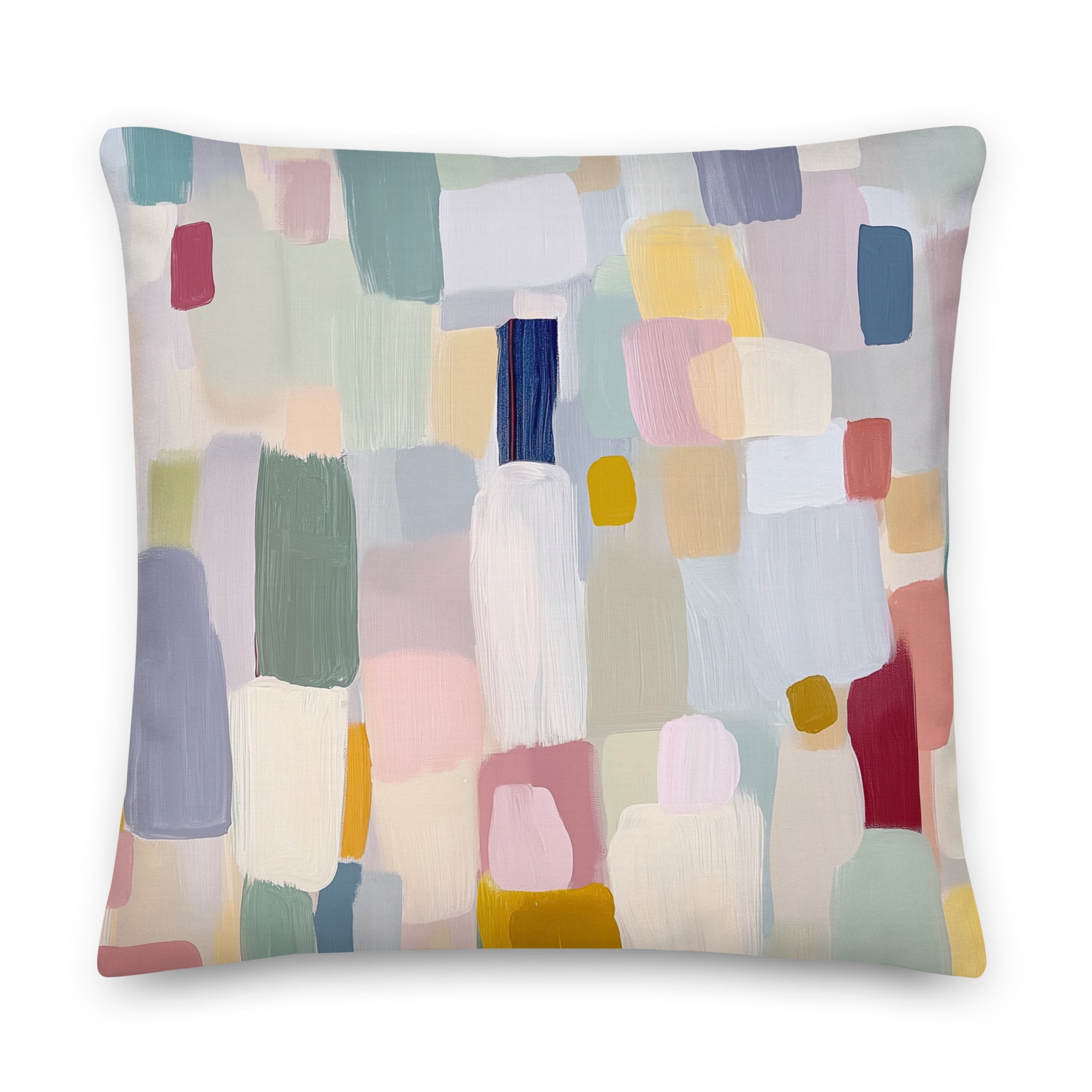 Abstract Color Block Throw Pillow | Modern Pastel Home Decor Cushion | Modern Geometric Cover | Neutral Decor