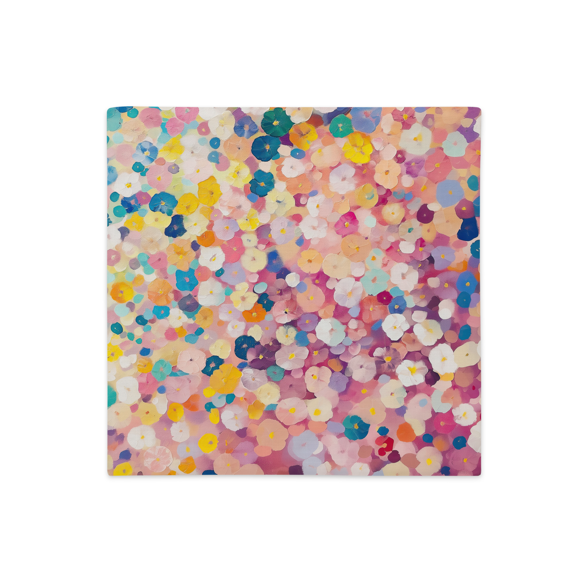 Colorful Floral Abstract Pillow CASE ONLY | Pastel Flower Garden Cushion Decorative Spring Accent Gift