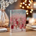Journal romantique « Village au cœur romantique » | Carnet à couverture rigide | Cadeau de Saint-Valentin